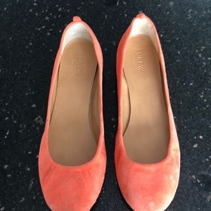 J crew flats tangerine size 9